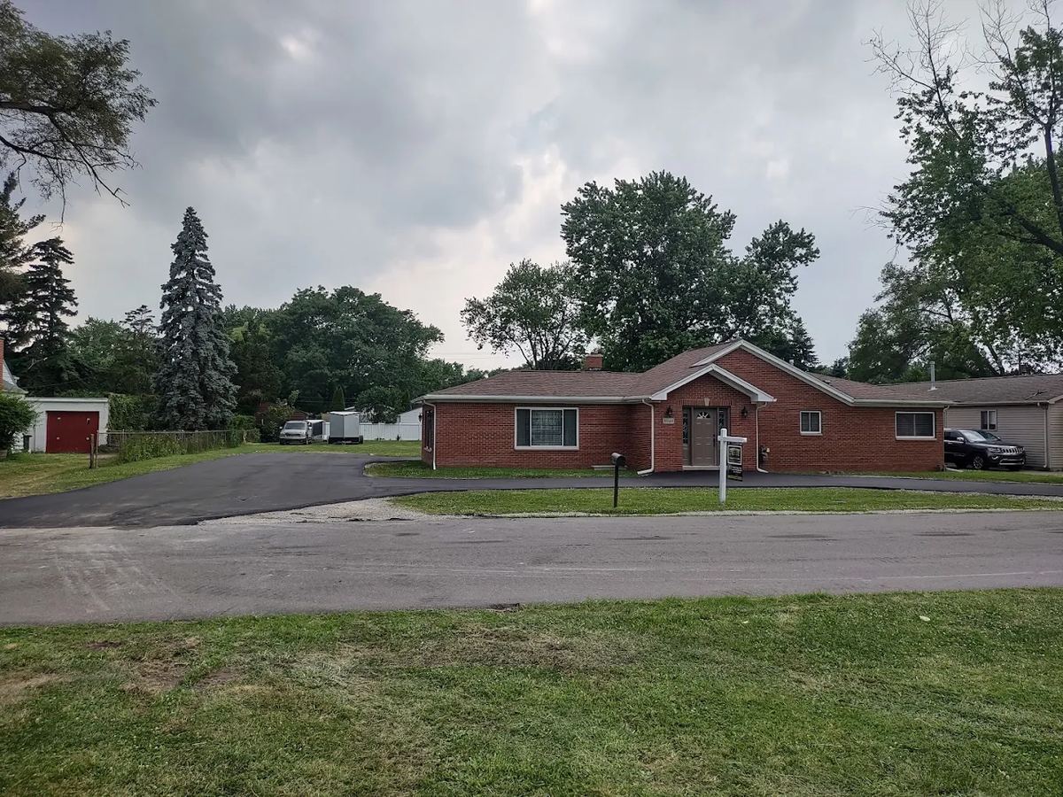 Fresh asphalt on a residential street
